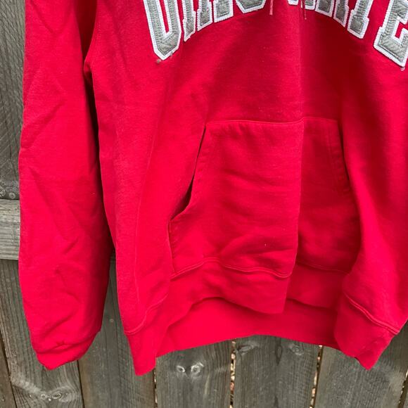 Champion Ohio State Hoodie Sweatshirt Pullover Y2K Vintage Red Medium - Picture 3 of 11